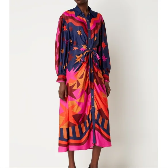 Farm Rio Maxi Shirt Dress - Picture 3 of 4